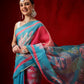Chanderi Cotton Blend Digital Printed Ready to Wear Saree With Pocket