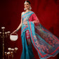 Chanderi Cotton Blend Digital Printed Ready to Wear Saree With Pocket