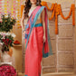 Chanderi Cotton Blend Digital Printed Ready to Wear Saree With Pocket