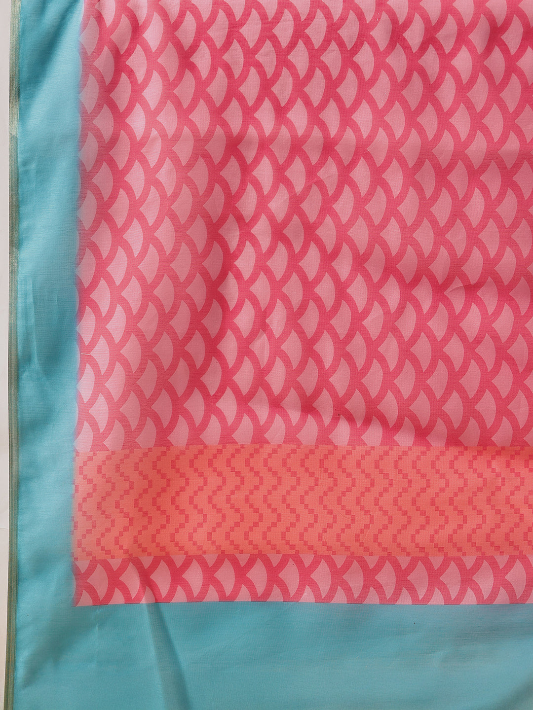 Chanderi Cotton Blend Digital Printed Ready to Wear Saree With Pocket