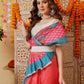 Chanderi Cotton Blend Digital Printed Ready to Wear Saree With Pocket