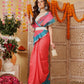 Chanderi Cotton Blend Digital Printed Ready to Wear Saree With Pocket