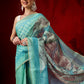 Chanderi Cotton Blend Digital Printed Ready To Wear Saree