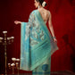 Chanderi Cotton Blend Digital Printed Ready To Wear Saree