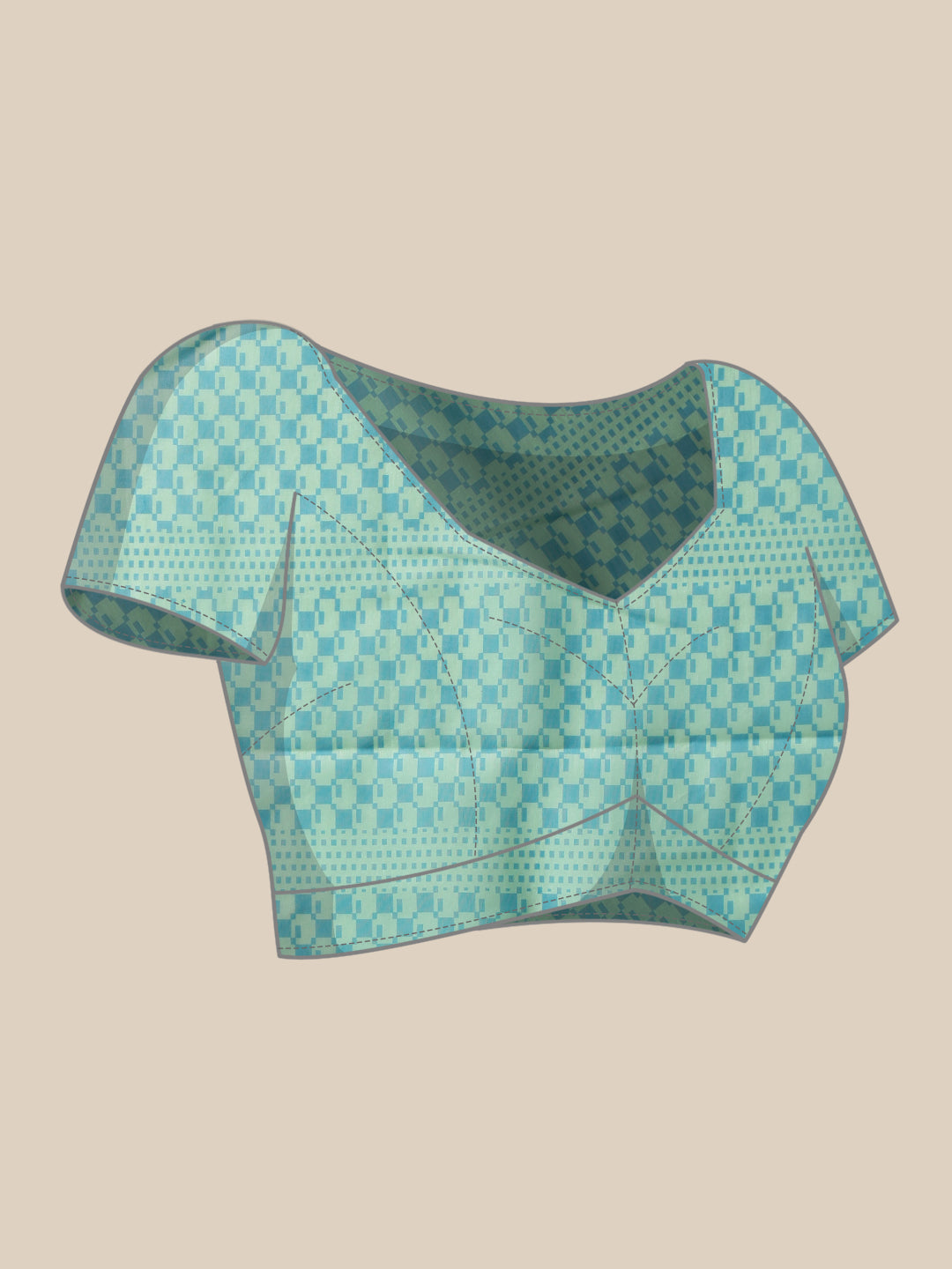 Chanderi Cotton Blend Digital Printed Ready To Wear Saree