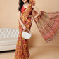 Yellow Paisley Printed Ready to Wear Saree with Ethnic Pallu Design