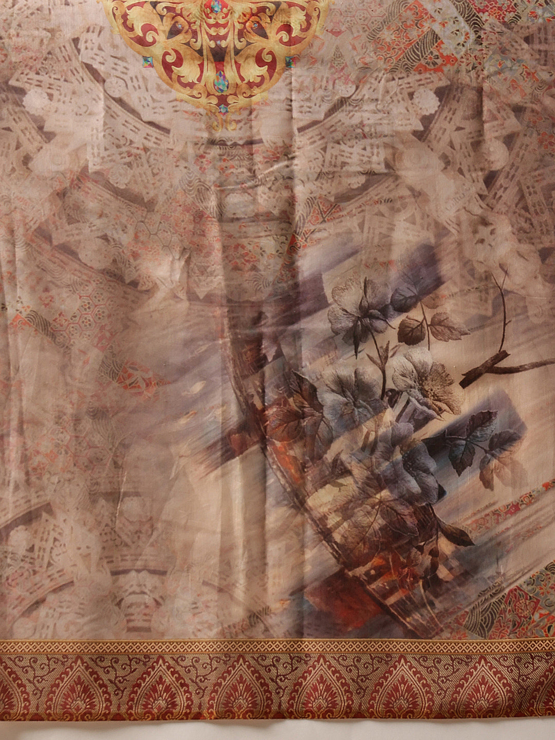 Kalamkari Cotton Chanderi Ready to wear Saree