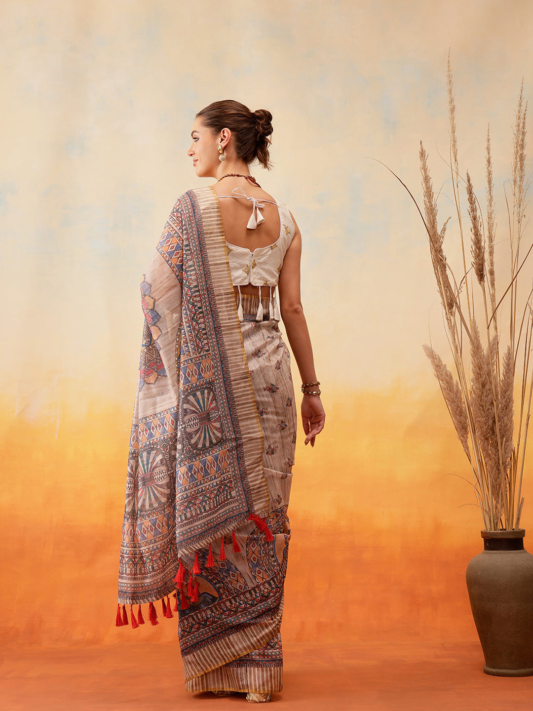 Printed Chanderi Ready to Wear Saree