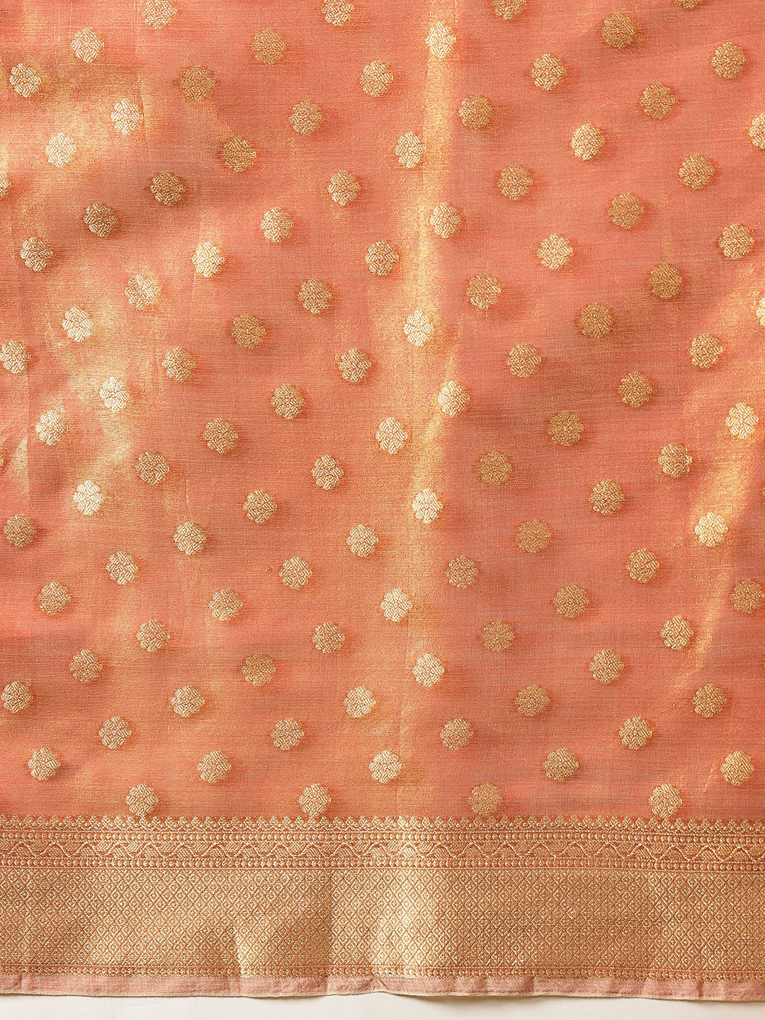 Semi Kanjivaram Tissue Silk Gold Zari Woven Ready to Wear Saree
