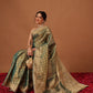 Semi Kanjivaram Tissue Silk Gold Zari Woven Ready to Wear Saree