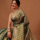 Semi Kanjivaram Tissue Silk Gold Zari Woven Ready to Wear Saree