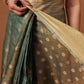 Semi Kanjivaram Tissue Silk Gold Zari Woven Ready to Wear Saree