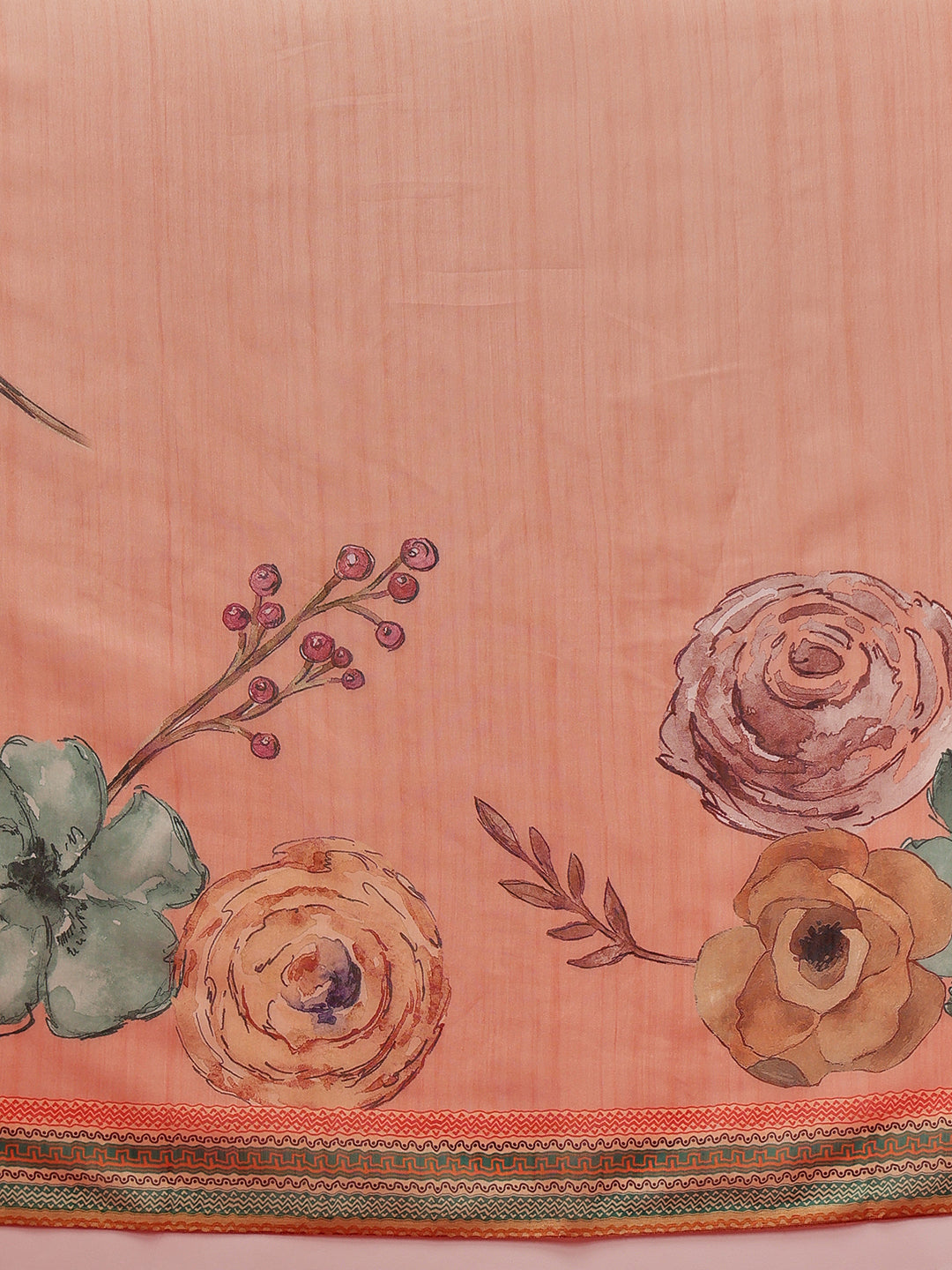 Floral Printed Chanderi Ready to Wear Saree