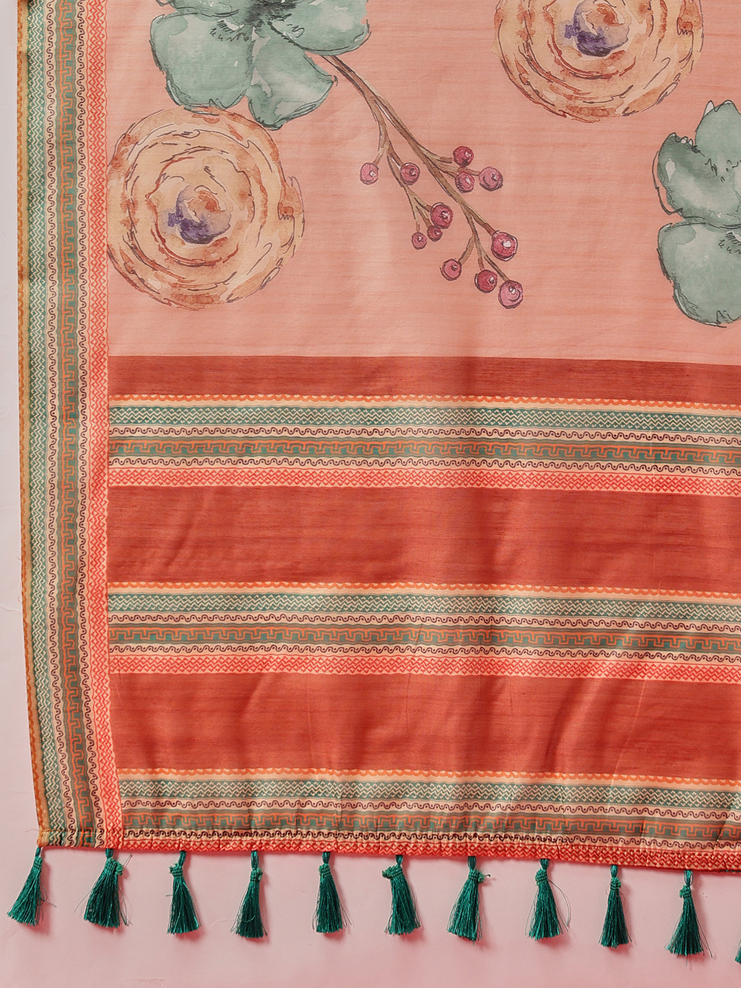 Floral Printed Chanderi Ready to Wear Saree