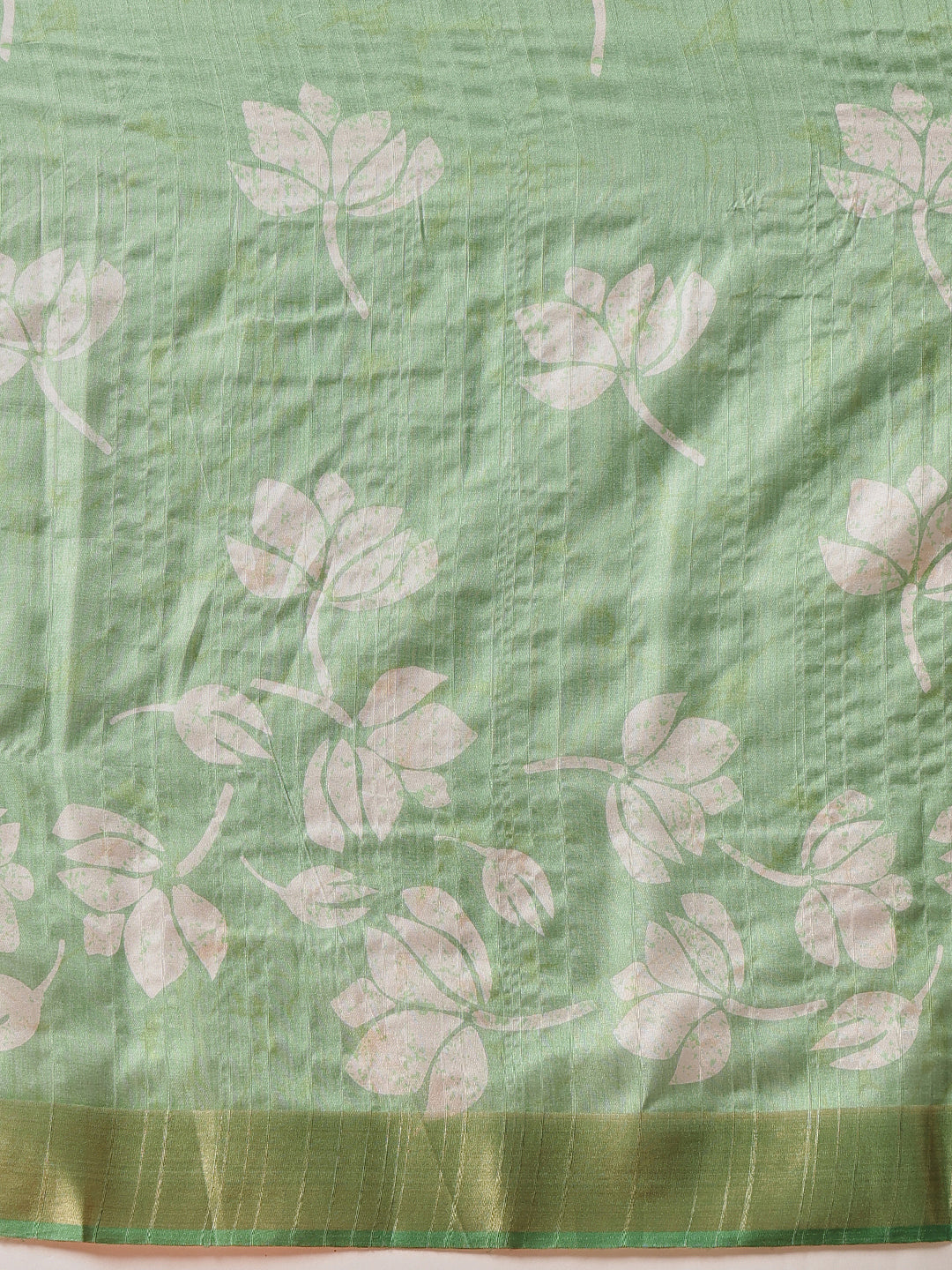 Floral Printed Kotha Silk Ready to Wear Saree With Zari Border