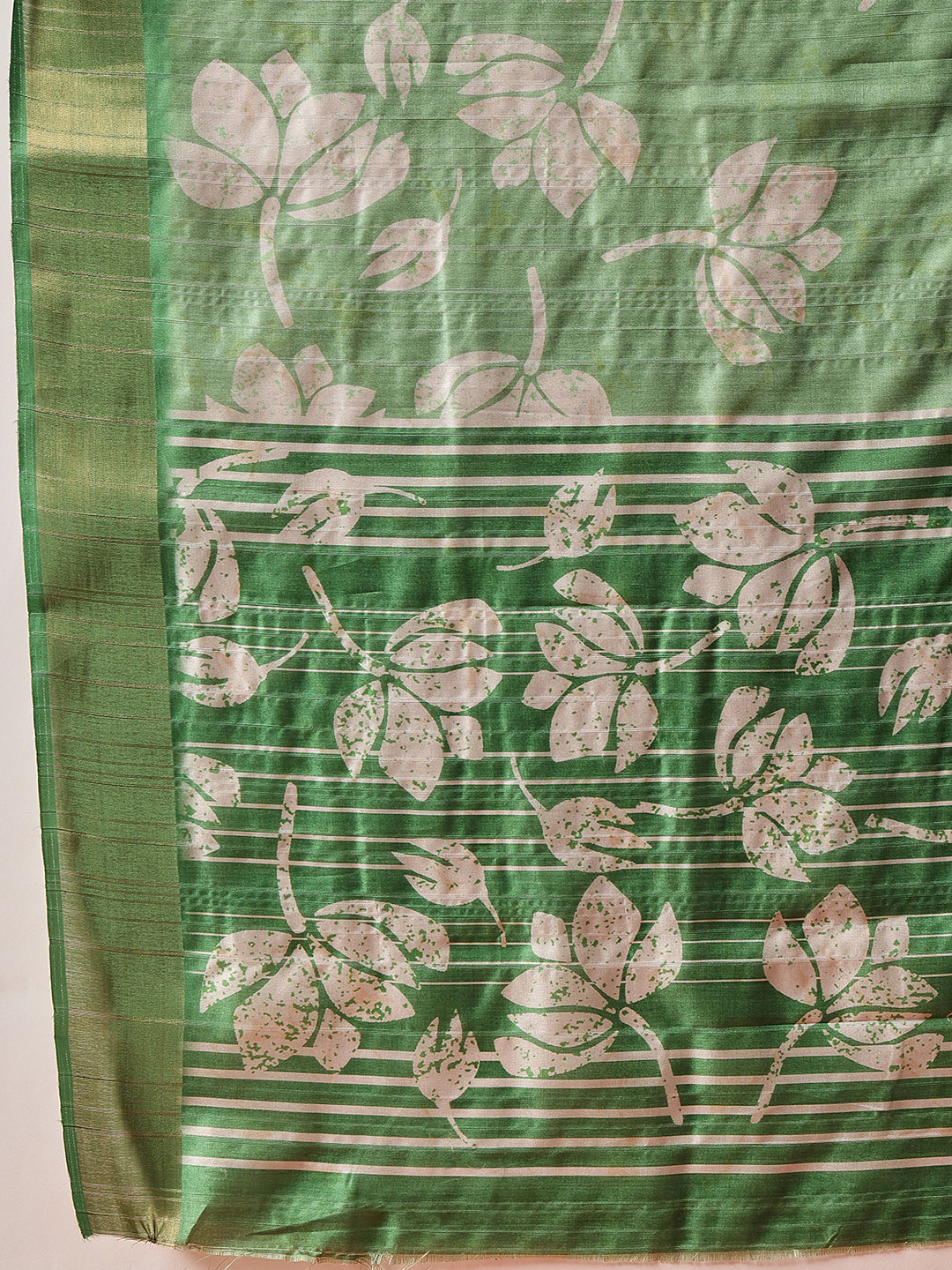 Floral Printed Kotha Silk Ready to Wear Saree With Zari Border