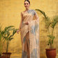 Women's Printed Muga Zari Tissue Silk Saree