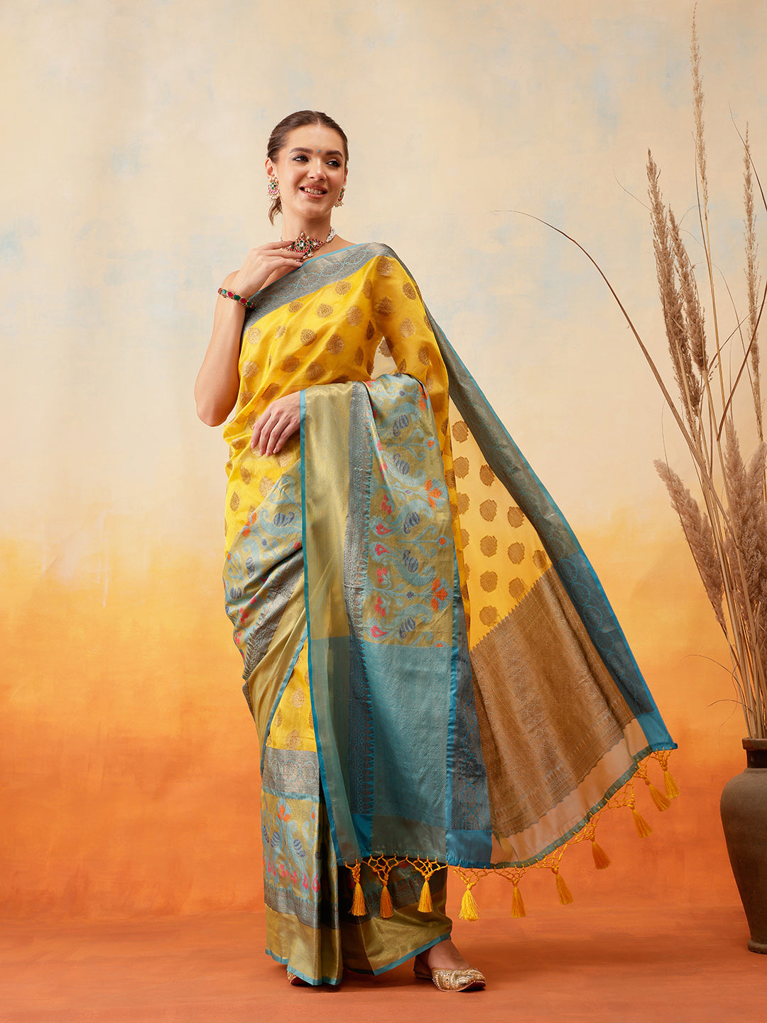 Banarasi Silk Zari Woven Ready to Wear Saree