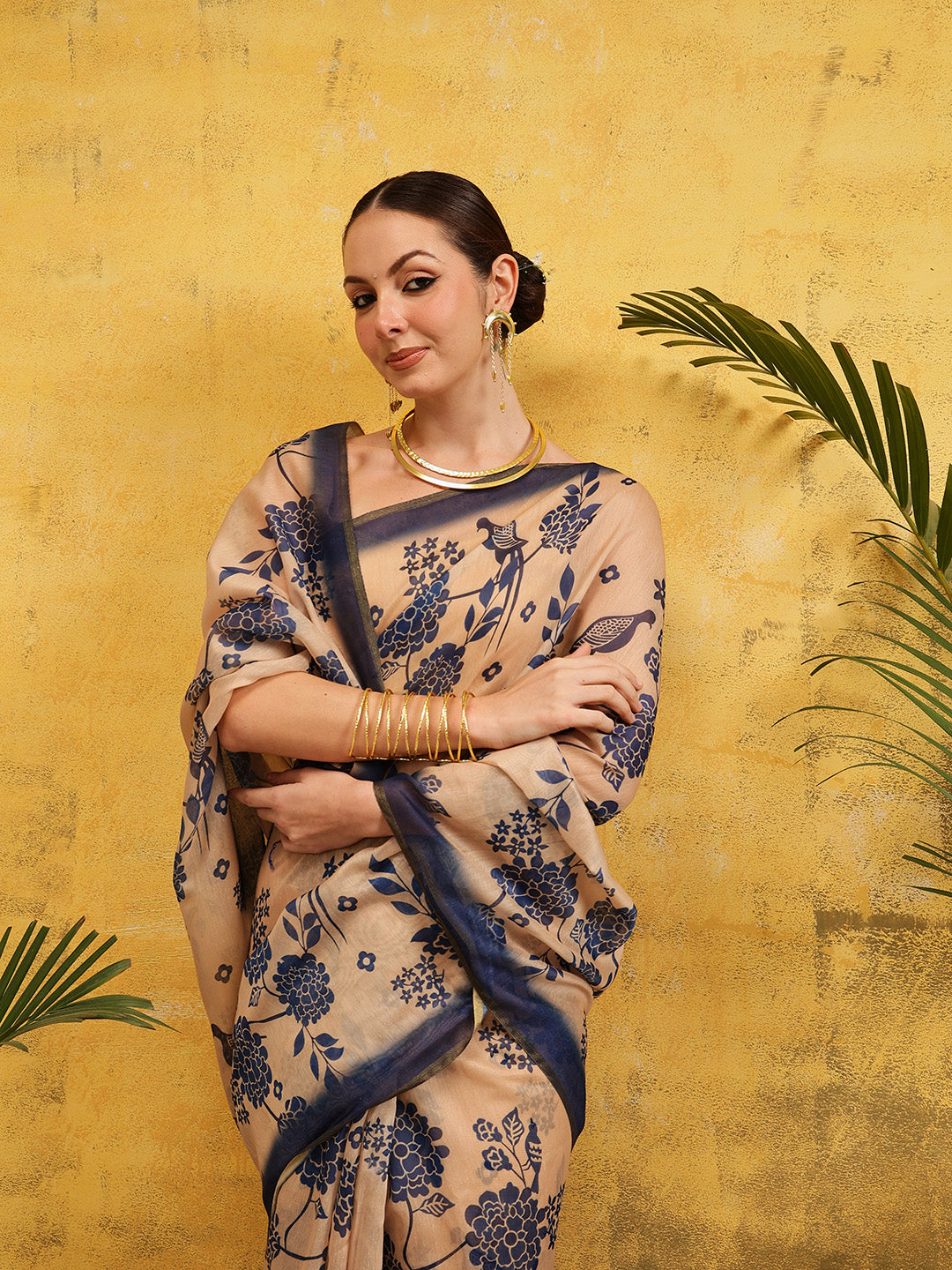 Women's Cotton Silk Digital Printed Ready to Wear Saree