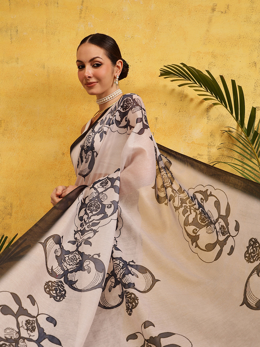 Women's Cotton Silk Digital Printed Ready to Wear Saree