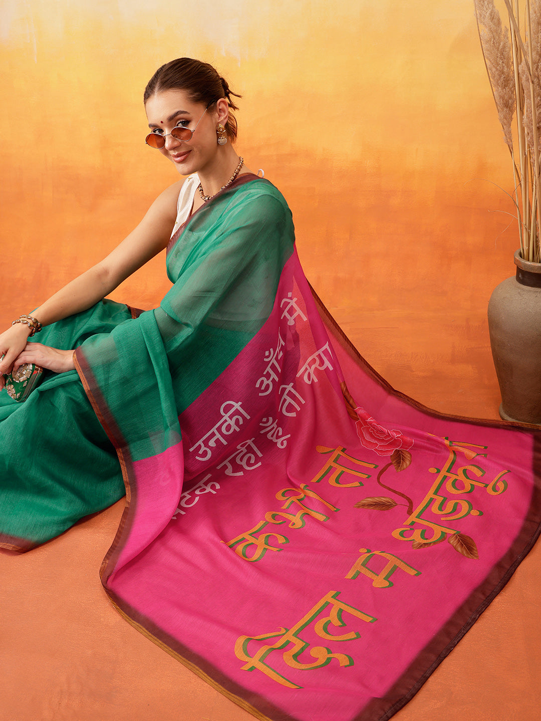 Printed Chanderi Cotton Ready to Wear Saree