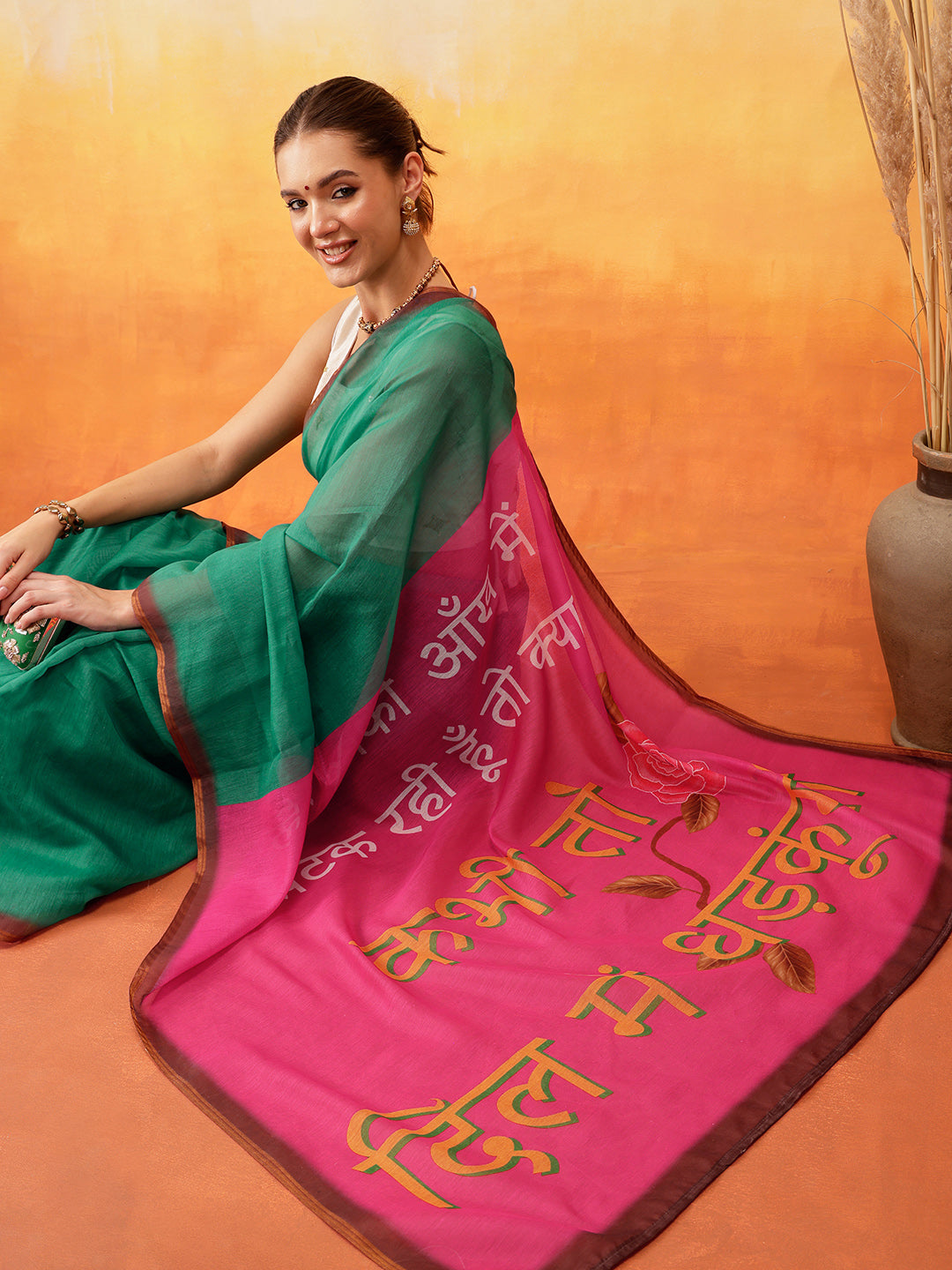 Printed Chanderi Cotton Ready to Wear Saree