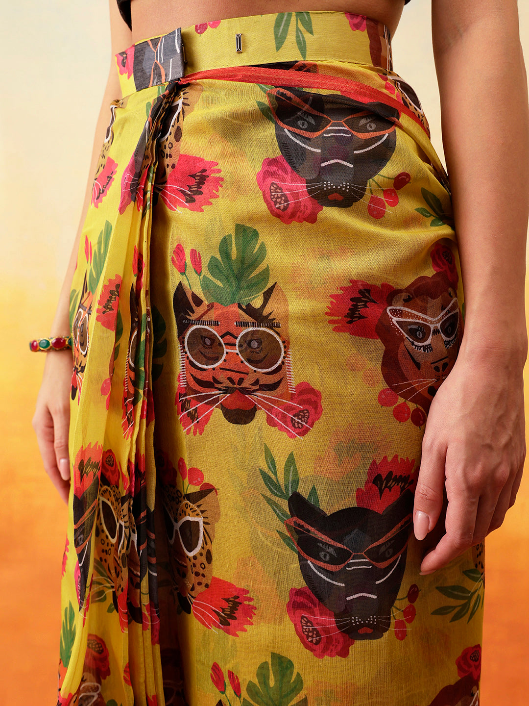 Printed Chanderi Cotton Ready to Wear Saree