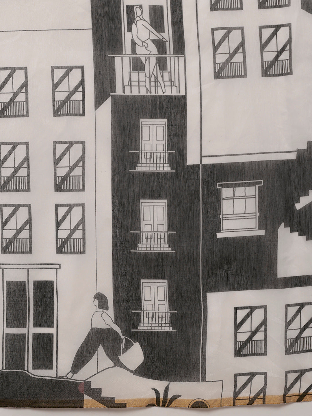 Printed Chanderi Cotton Ready to Wear Saree