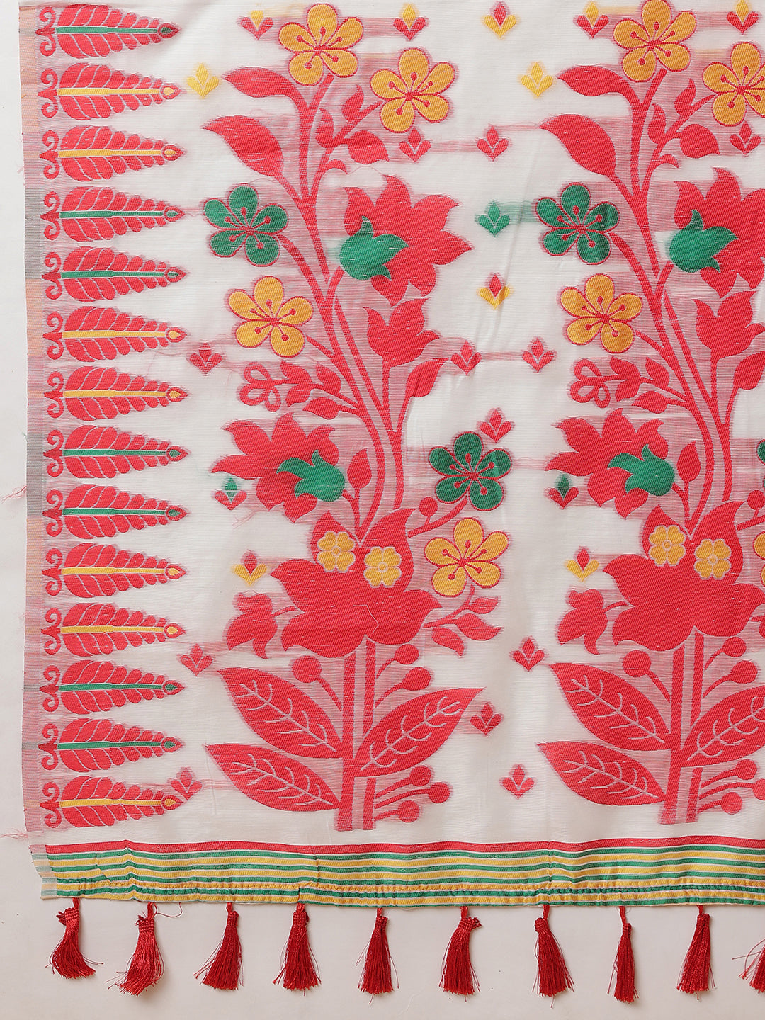 Women's Bengali Style Dhakai Cotton Jamdani Ready to Wear Saree