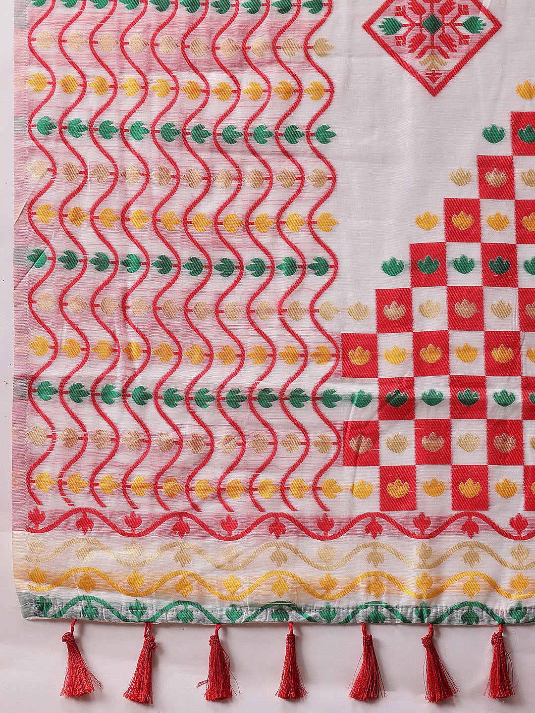 Cotton Jamdani Ready To Wear Saree