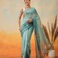 Floral Printed Chanderi Organza Ready to Wear Saree