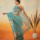 Floral Printed Chanderi Organza Ready to Wear Saree
