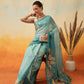 Floral Printed Chanderi Organza Ready to Wear Saree