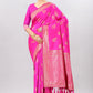 Pink-Golden Touch Woven Design Banarasi Saree