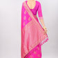 Pink-Golden Touch Woven Design Banarasi Saree