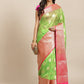 Green & Gold Zari Woven Banarasi Silk Saree