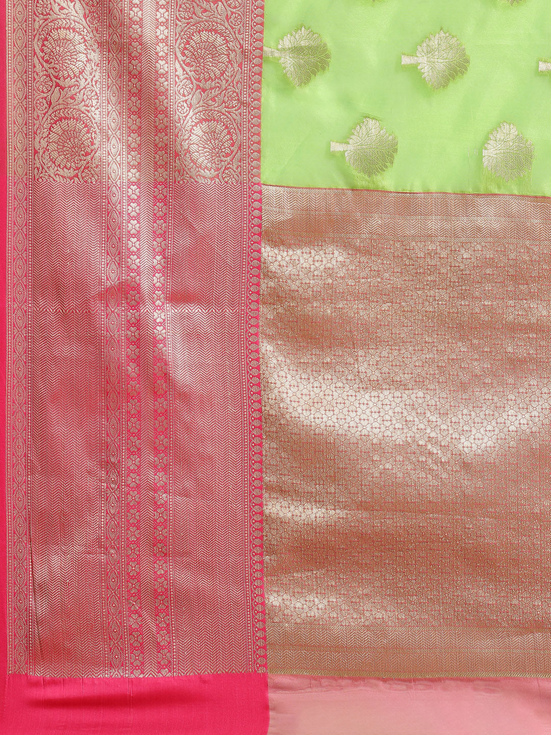 Green & Gold Zari Woven Banarasi Silk Saree