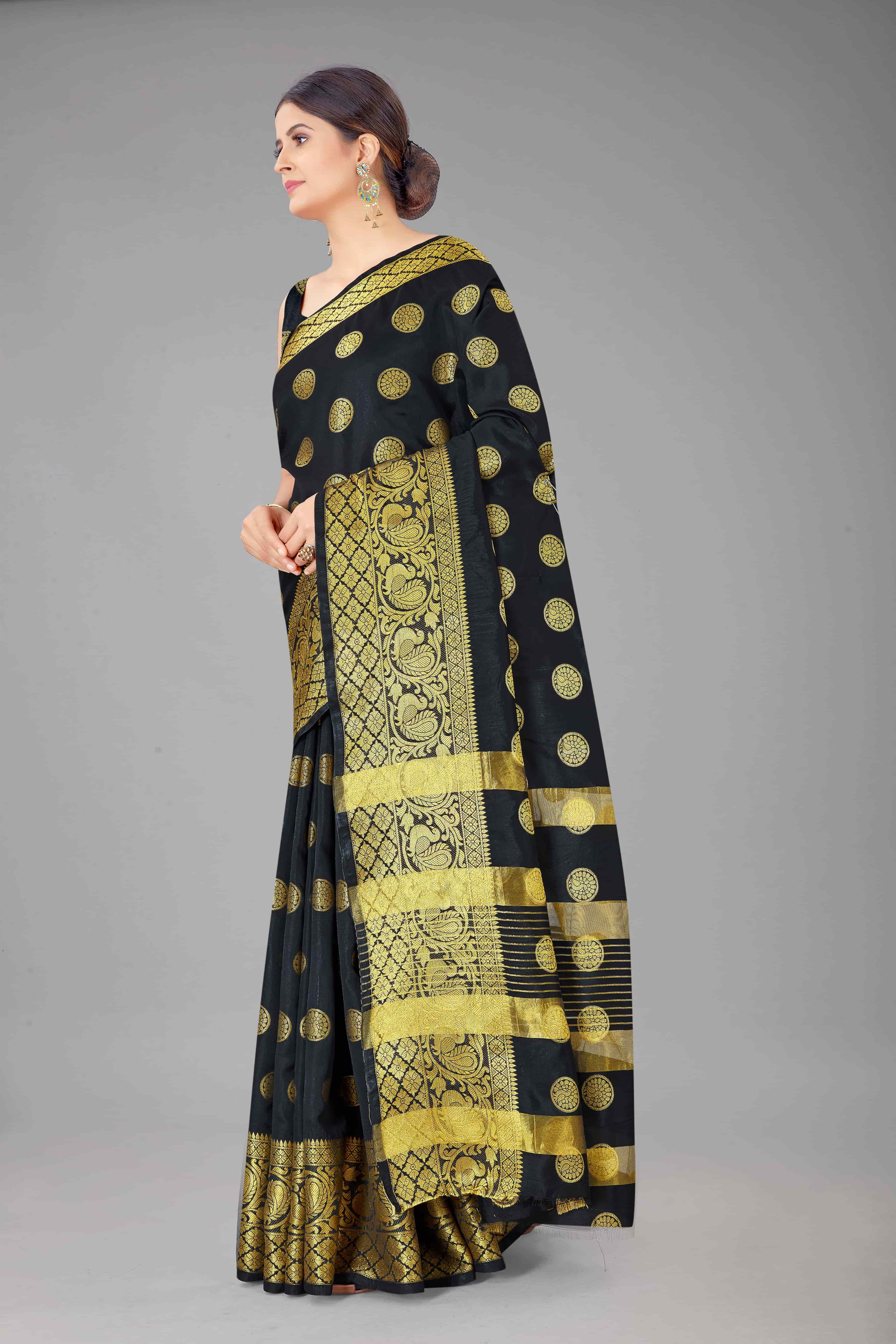 Banarasi Soft Silk Golden Touch Woven Pink Saree