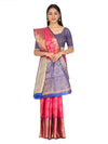 Pink-Golden Touch Woven Design Banarasi Saree