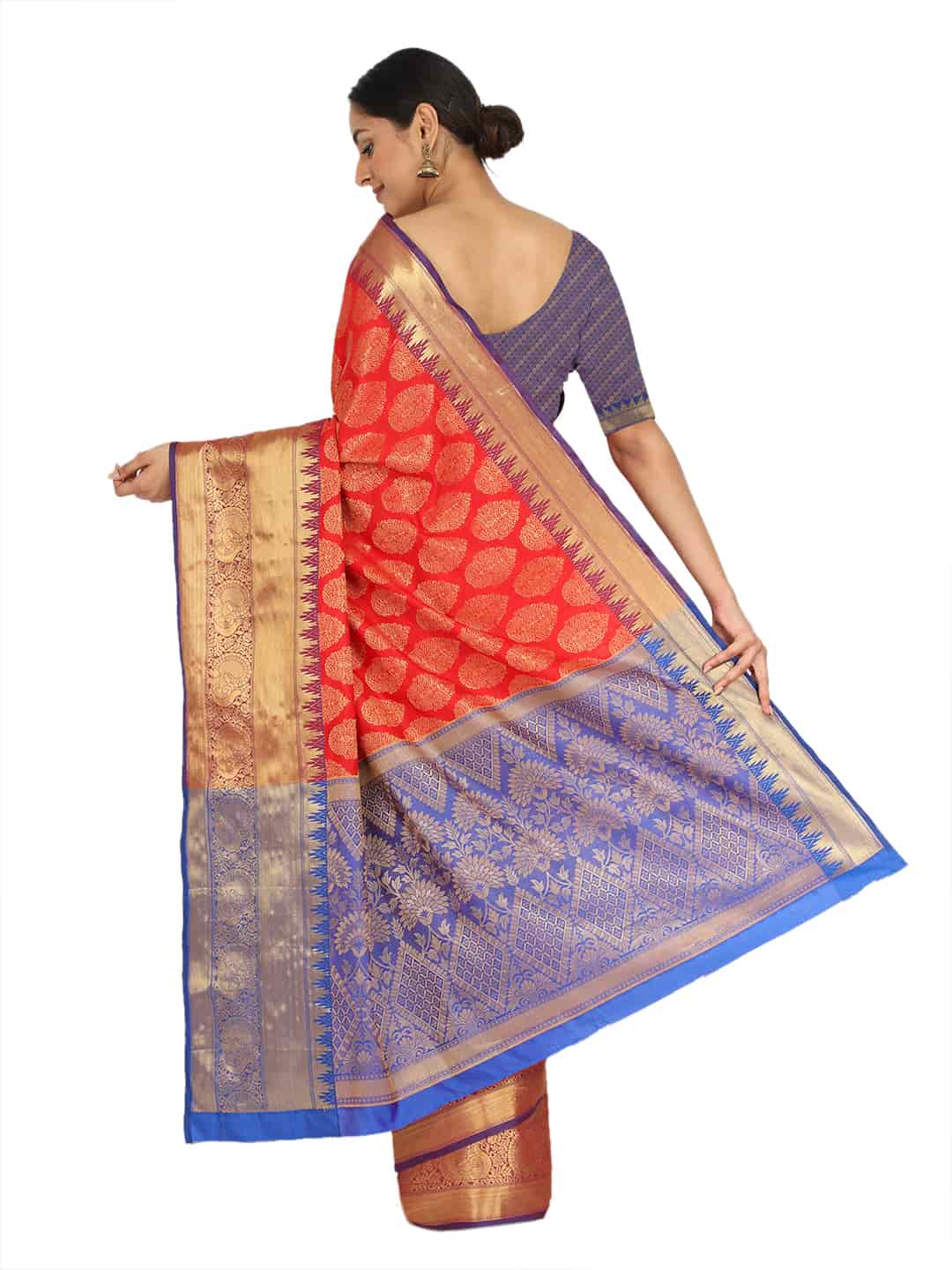 Red-Golden Touch Woven Design Banarasi Saree