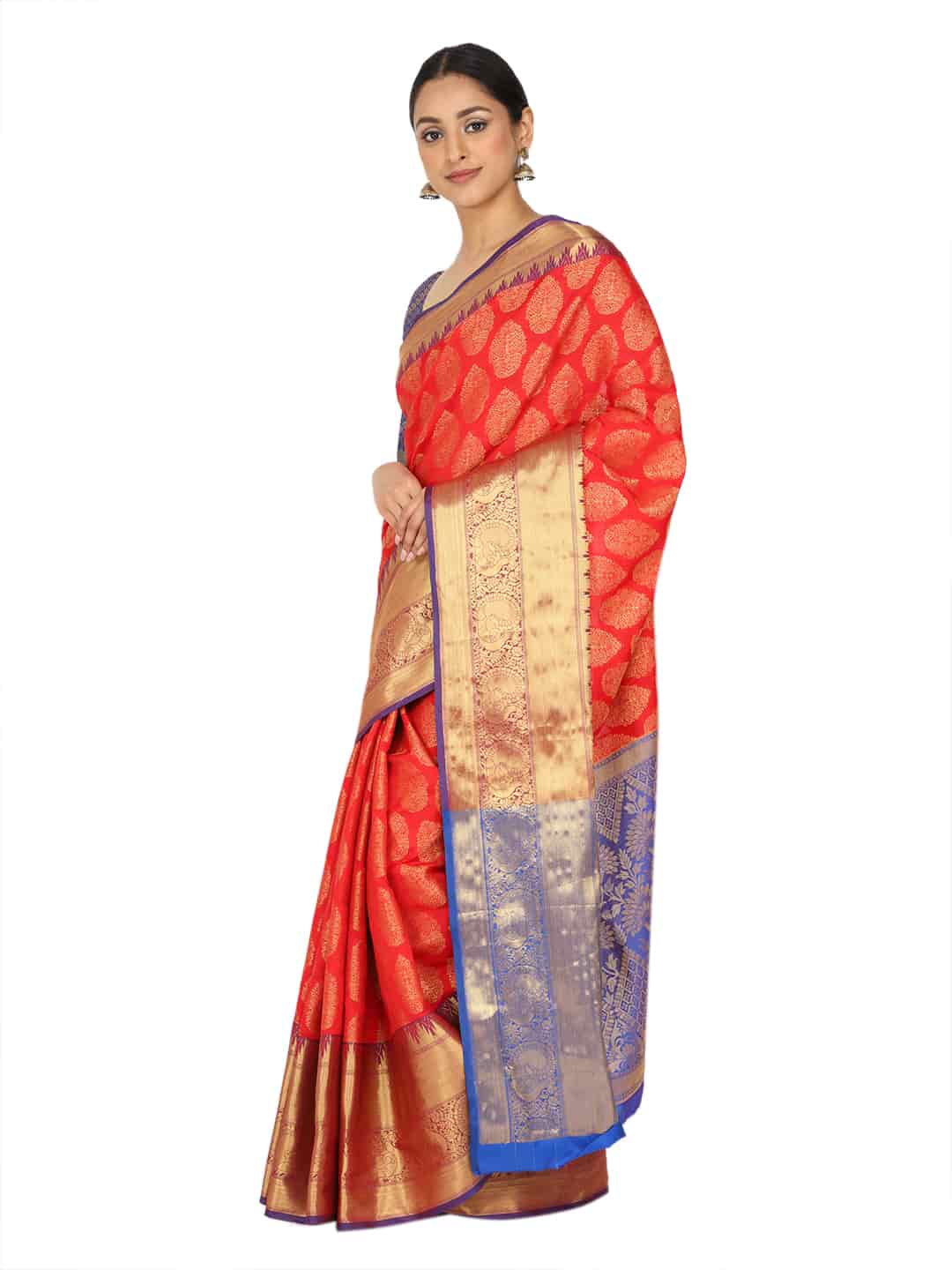 Red-Golden Touch Woven Design Banarasi Saree