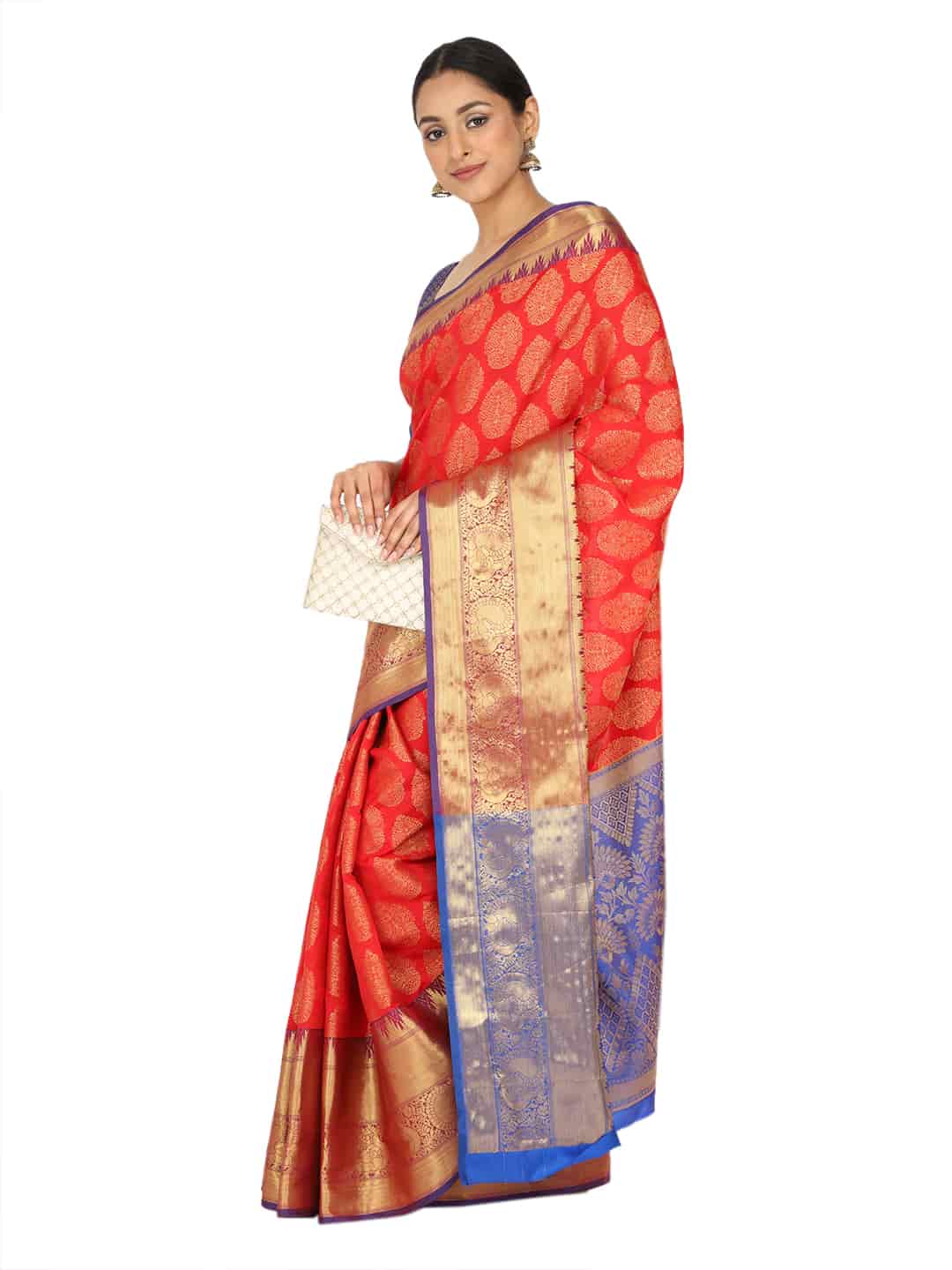 Red-Golden Touch Woven Design Banarasi Saree