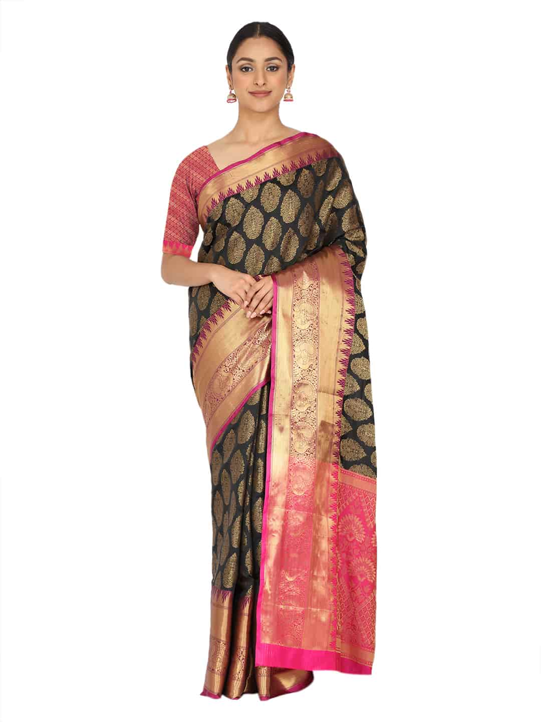Black-Golden Touch Woven Design Banarasi Saree