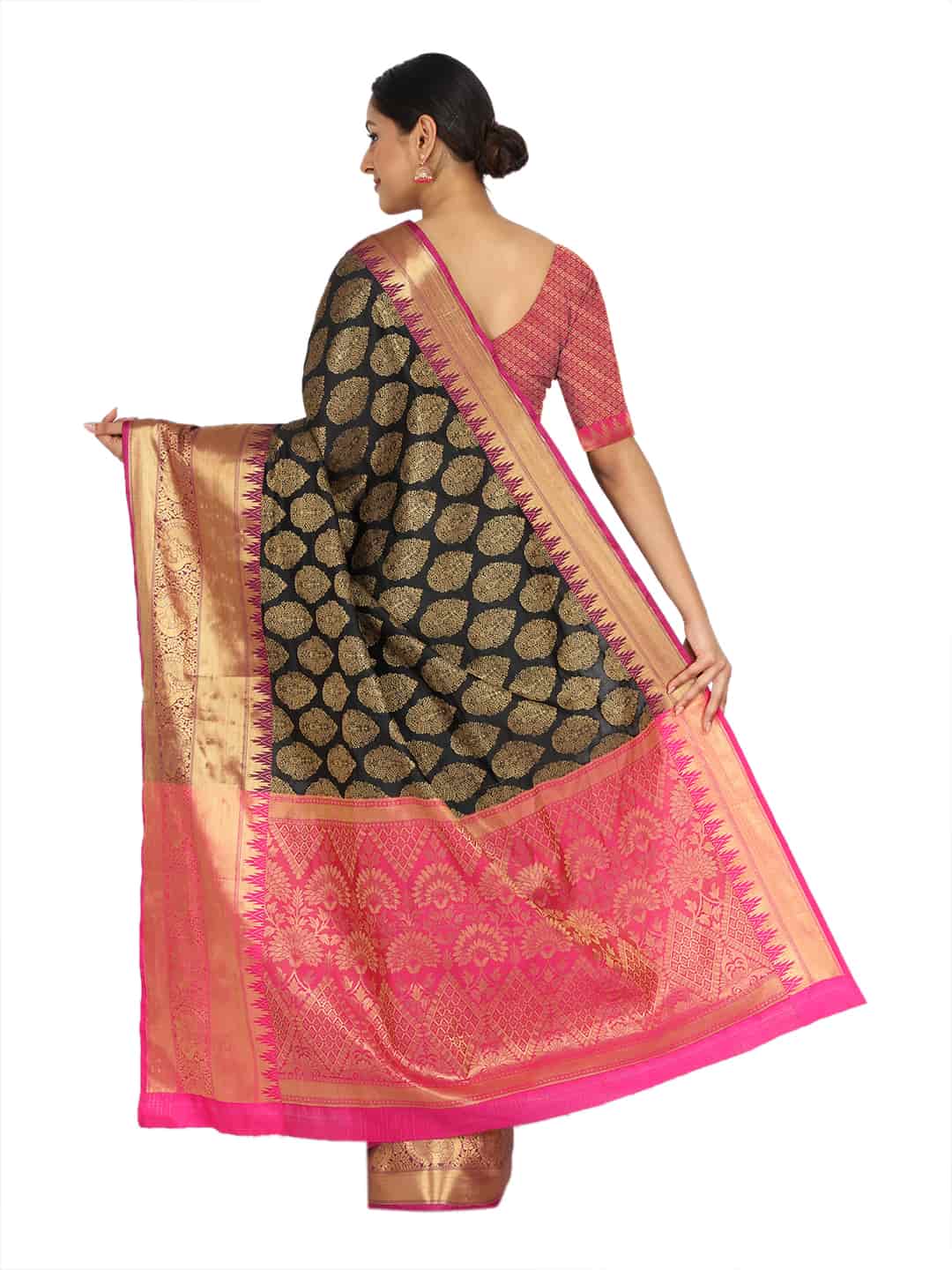 Black-Golden Touch Woven Design Banarasi Saree