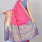 Women Heavy Border Checks Weaving Work Saree With Rich Pallu