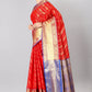 Women Heavy Border Checks Weaving Work Saree With Rich Pallu