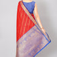 Women Heavy Border Checks Weaving Work Saree With Rich Pallu