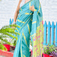 Digital Printed Cotton Silk Tissue Saree